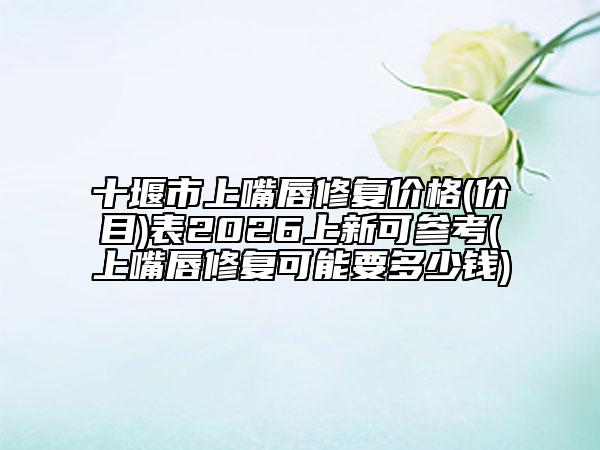 十堰市上嘴唇修复价格(价目)表2026上新可参考(上嘴唇修复可能要多少钱)