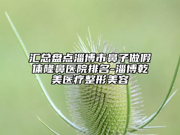 汇总盘点淄博市鼻子做假体隆鼻医院排名-淄博乾美医疗整形美容