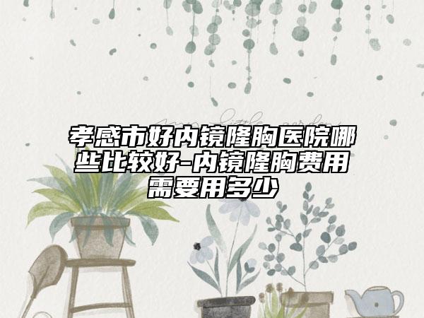 孝感市好内镜隆胸医院哪些比较好-内镜隆胸费用需要用多少