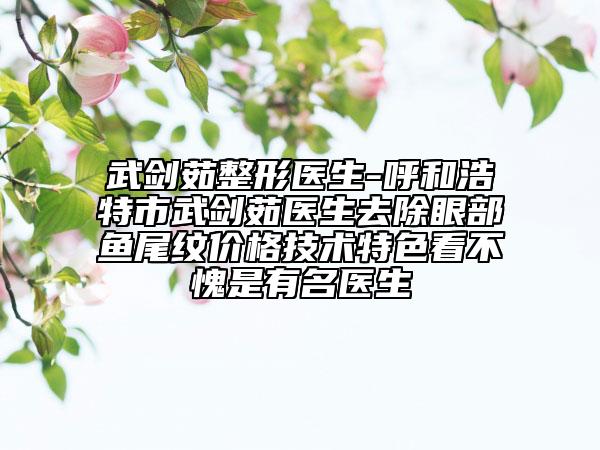 武剑茹整形医生-呼和浩特市武剑茹医生去除眼部鱼尾纹价格技术特色看不愧是有名医生
