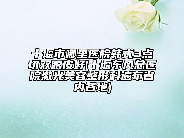十堰市哪里医院韩式3点切双眼皮好(十堰东风总医院激光美容整形科遍布省内各地)
