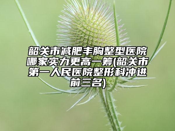 韶关市减肥丰胸整型医院哪家实力更高一筹(韶关市第一人民医院整形科冲进前三名)
