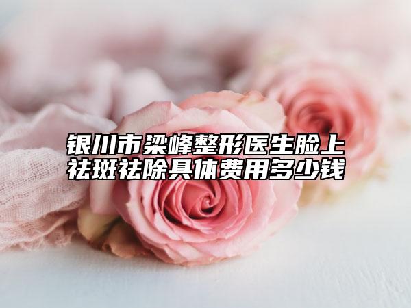 银川市梁峰整形医生脸上祛斑祛除具体费用多少钱