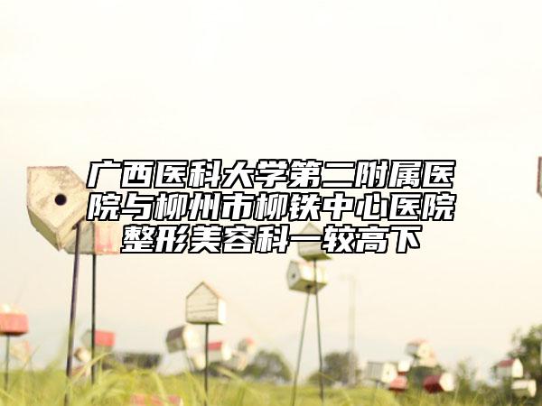 广西医科大学第二附属医院与柳州市柳铁中心医院整形美容科一较高下
