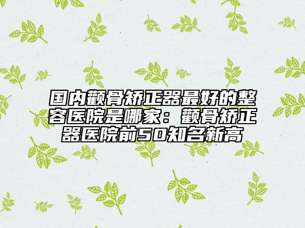国内颧骨矫正器最好的整容医院是哪家：颧骨矫正器医院前50知名新高