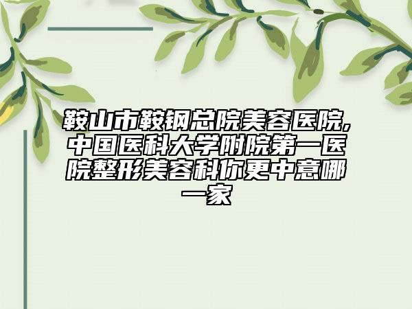鞍山市鞍钢总院美容医院,中国医科大学附院第一医院整形美容科你更中意哪一家