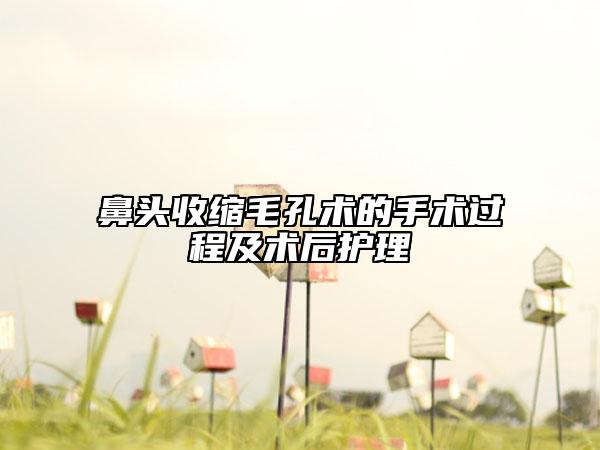 鼻头收缩毛孔术的手术过程及术后护理