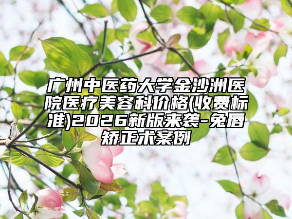 广州中医药大学金沙洲医院医疗美容科价格(收费标准)2026新版来袭-兔唇矫正术案例