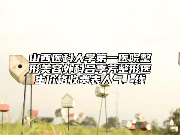 山西医科大学第一医院整形美容外科吕季芳整形医生价格收费表人气上线