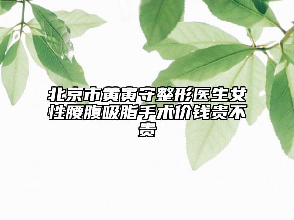 北京市黄寅守整形医生女性腰腹吸脂手术价钱贵不贵
