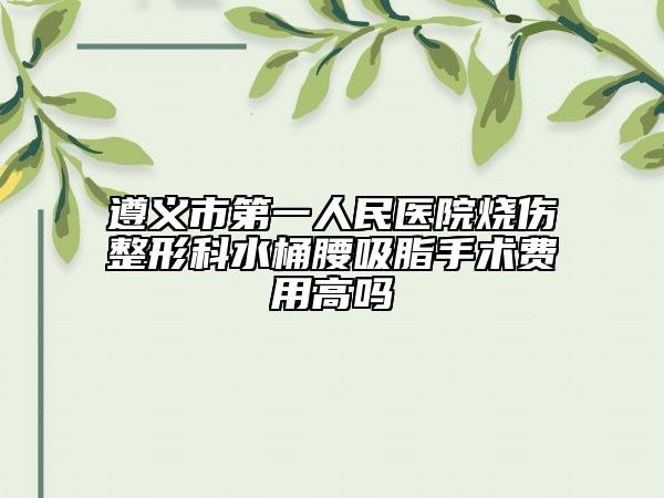 遵义市第一人民医院烧伤整形科水桶腰吸脂手术费用高吗