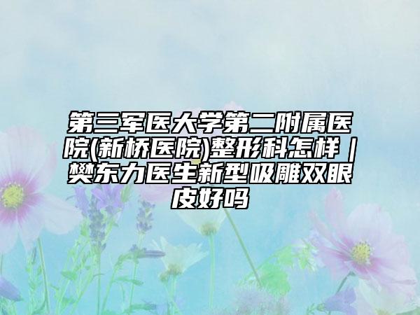 第三军医大学第二附属医院(新桥医院)整形科怎样｜樊东力医生新型吸雕双眼皮好吗