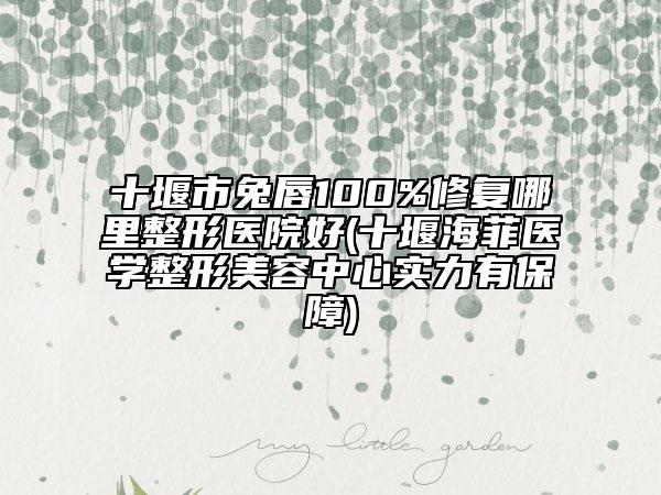 十堰市兔唇100%修复哪里整形医院好(十堰海菲医学整形美容中心实力有保障)