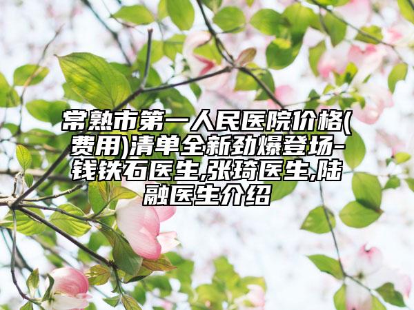 常熟市第一人民医院价格(费用)清单全新劲爆登场-钱铁石医生,张琦医生,陆融医生介绍