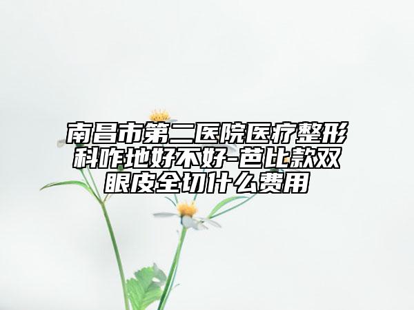 南昌市第二医院医疗整形科咋地好不好-芭比款双眼皮全切什么费用