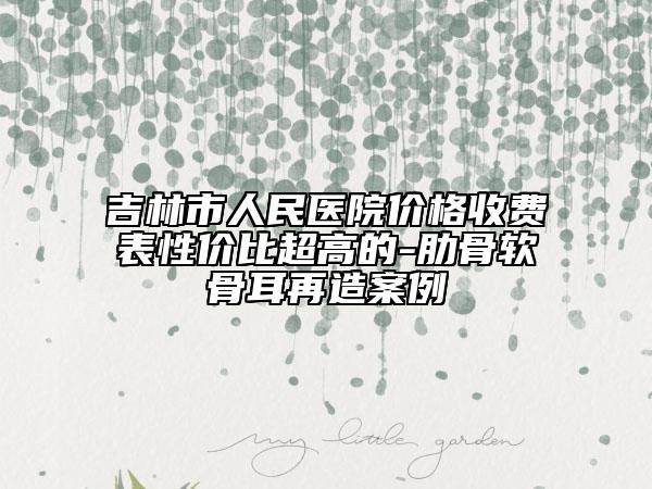 吉林市人民医院价格收费表性价比超高的-肋骨软骨耳再造案例