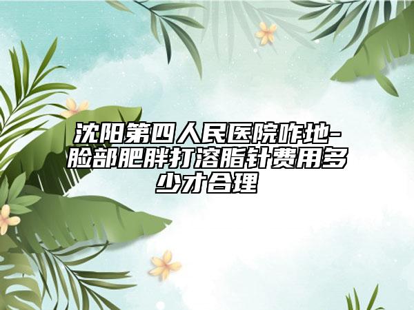 沈阳第四人民医院咋地-脸部肥胖打溶脂针费用多少才合理
