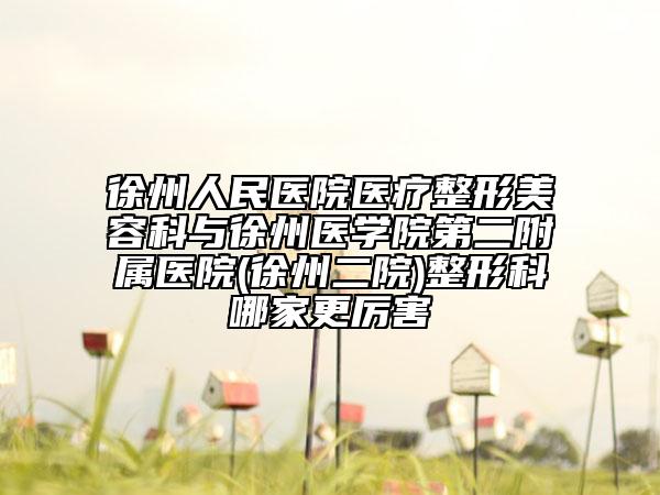 徐州人民医院医疗整形美容科与徐州医学院第二附属医院(徐州二院)整形科哪家更厉害
