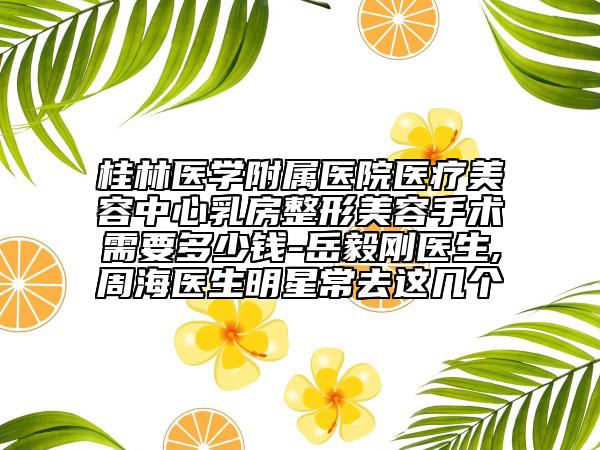 桂林医学附属医院医疗美容中心乳房整形美容手术需要多少钱-岳毅刚医生,周海医生明星常去这几个