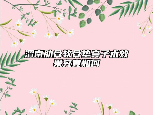 渭南肋骨软骨垫鼻子术效果究竟如何